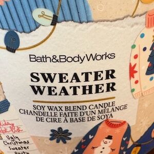 Bath & Body Works Soy Candle Triple Wick Sweater Weather Christmas Scent